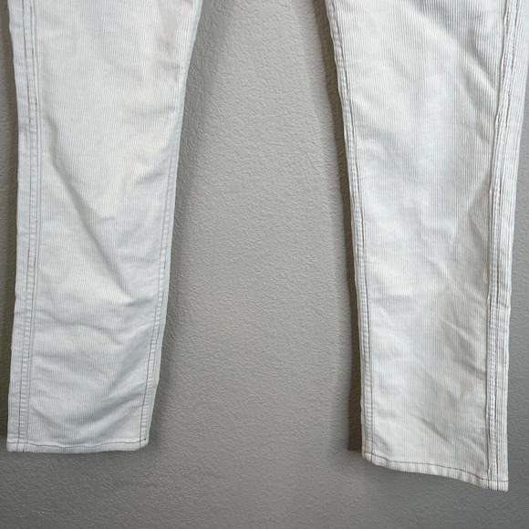 Re/Done Originals Womens Skinny Jeans 26 High-Rise Off White Corduroy Button Fly - Picture 7 of 14